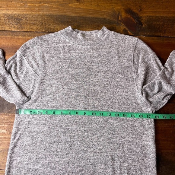 Rag & Bone Bigsby Heather Grey Mock Neck Balloon Long Sleeve Soft Women's Medium - Picture 9 of 10